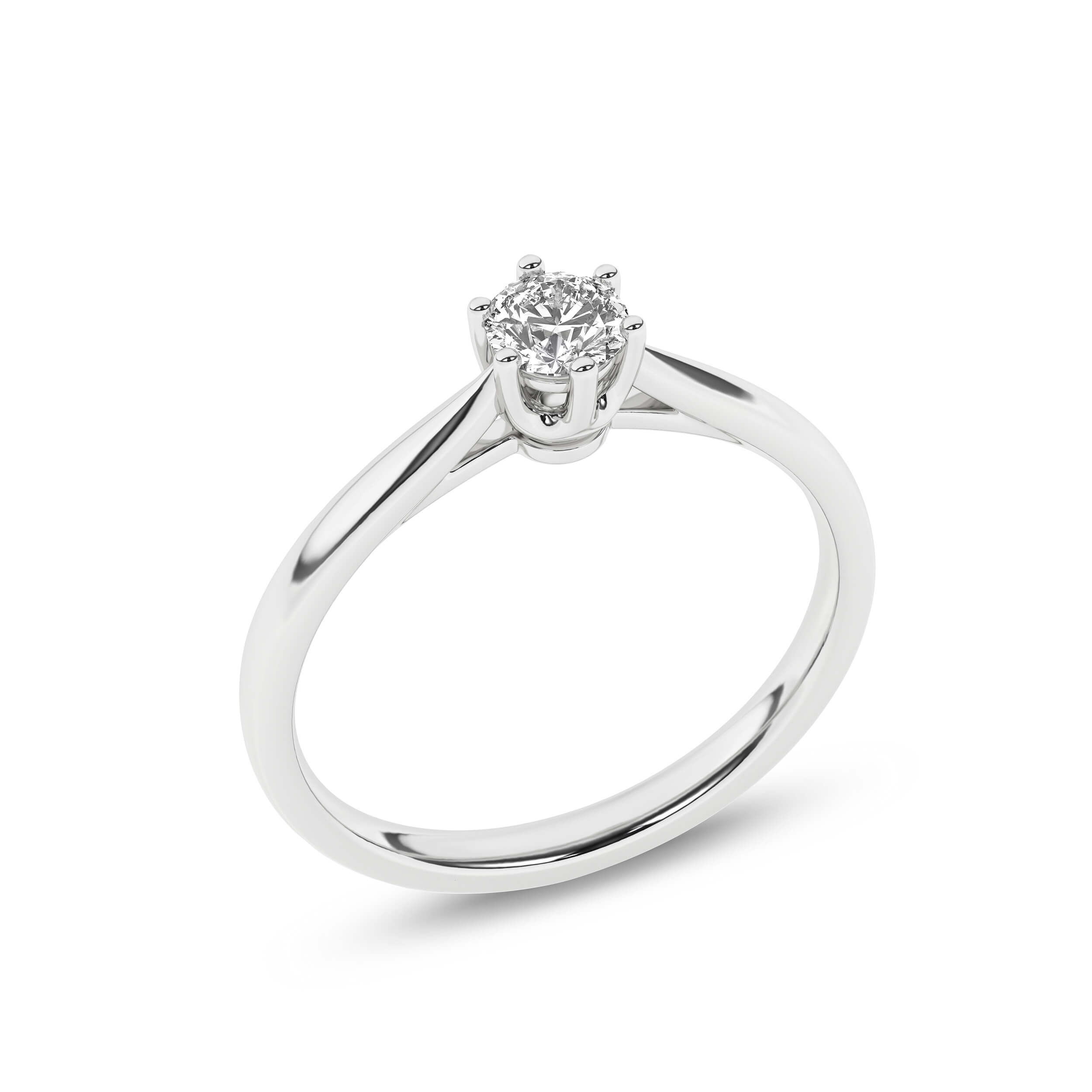 Inel de logodna din Aur Alb 14K cu Diamant 0.25Ct, articol RS1477, previzualizare foto 4