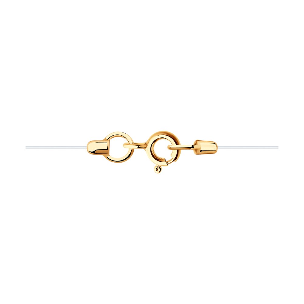 Colier pe fir transparent din Aur Roz 14K cu Zirconiu , articol 070305, previzualizare foto 2