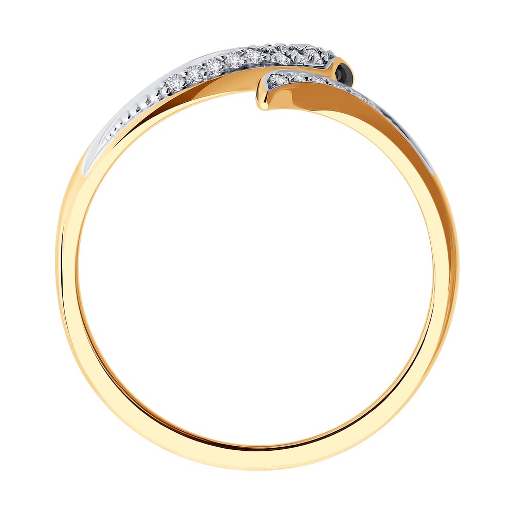 Inel din Aur Roz 14K cu Diamante ""Sarpe"", articol 7010066, previzualizare foto 2