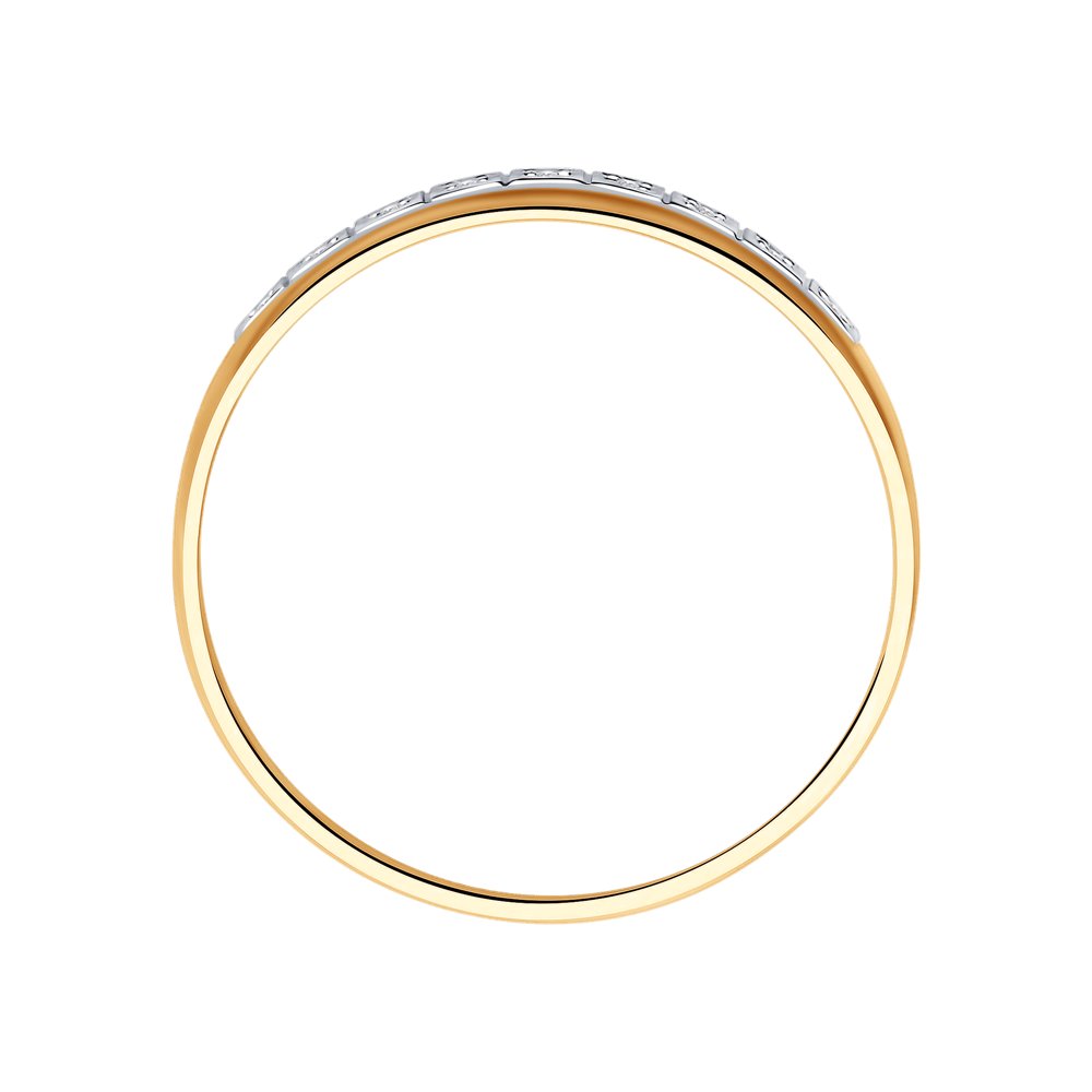 Inel din Aur Roz 14K cu Diamante, articol 1011547, previzualizare foto 2