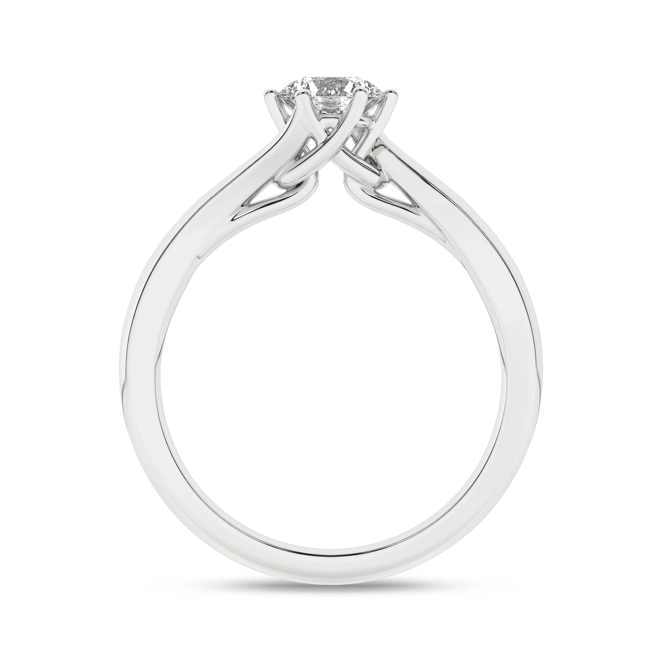 Inel de logodna din Aur Alb 18K cu Diamant 0.5Ct, articol RS0471, previzualizare foto 3