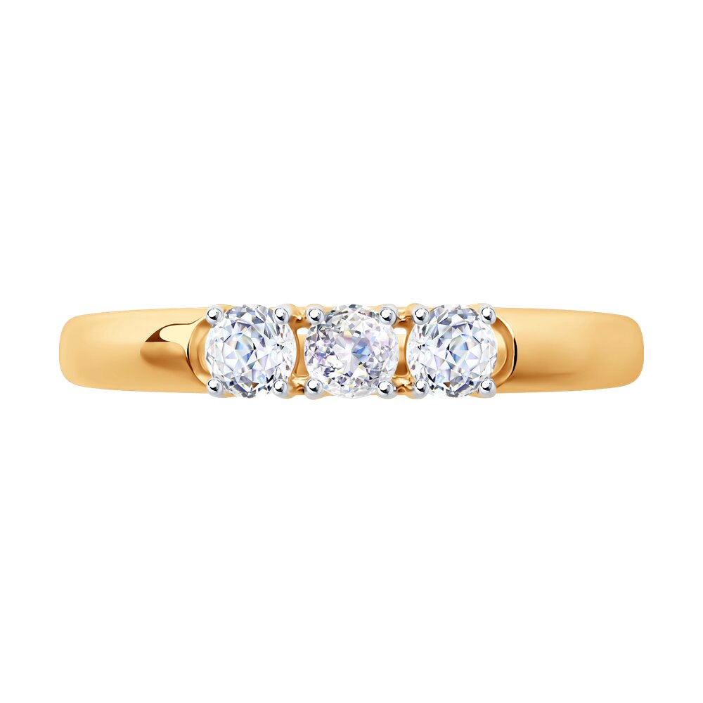 Inel din Aur Roz 14K cu Zirconiu Swarovski, articol 81010283, previzualizare foto 3