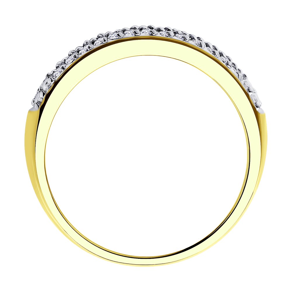 Inel din Aur Galben 14K cu Diamante, articol 1011798-2, foto 2