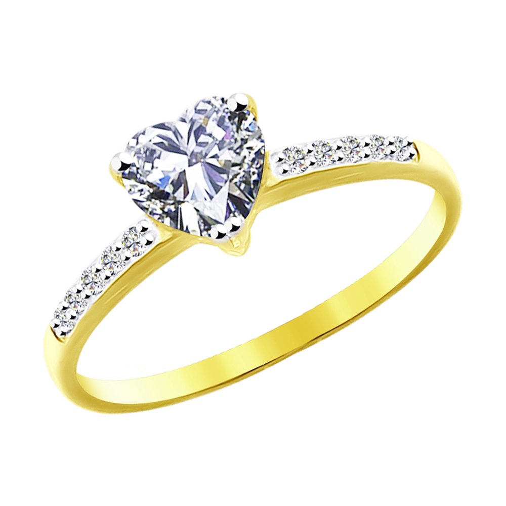 Inel din Aur Galben 14K cu Zirconiu, articol 016957-2, previzualizare foto 1