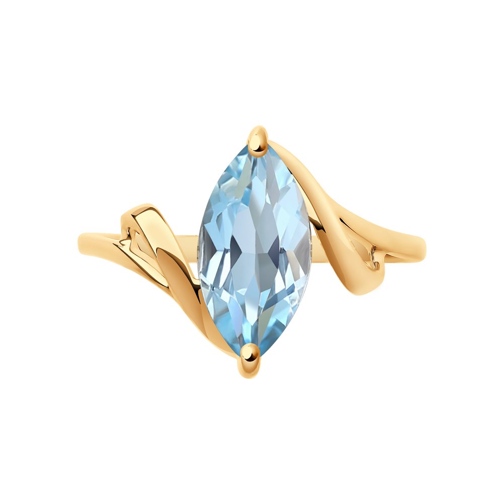 Inel din Aur Roz 14k cu Topaz, articol 716539, previzualizare foto 2