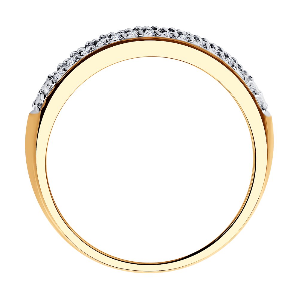 Inel din Aur Roz 14K cu Diamante, articol 1011798, previzualizare foto 2