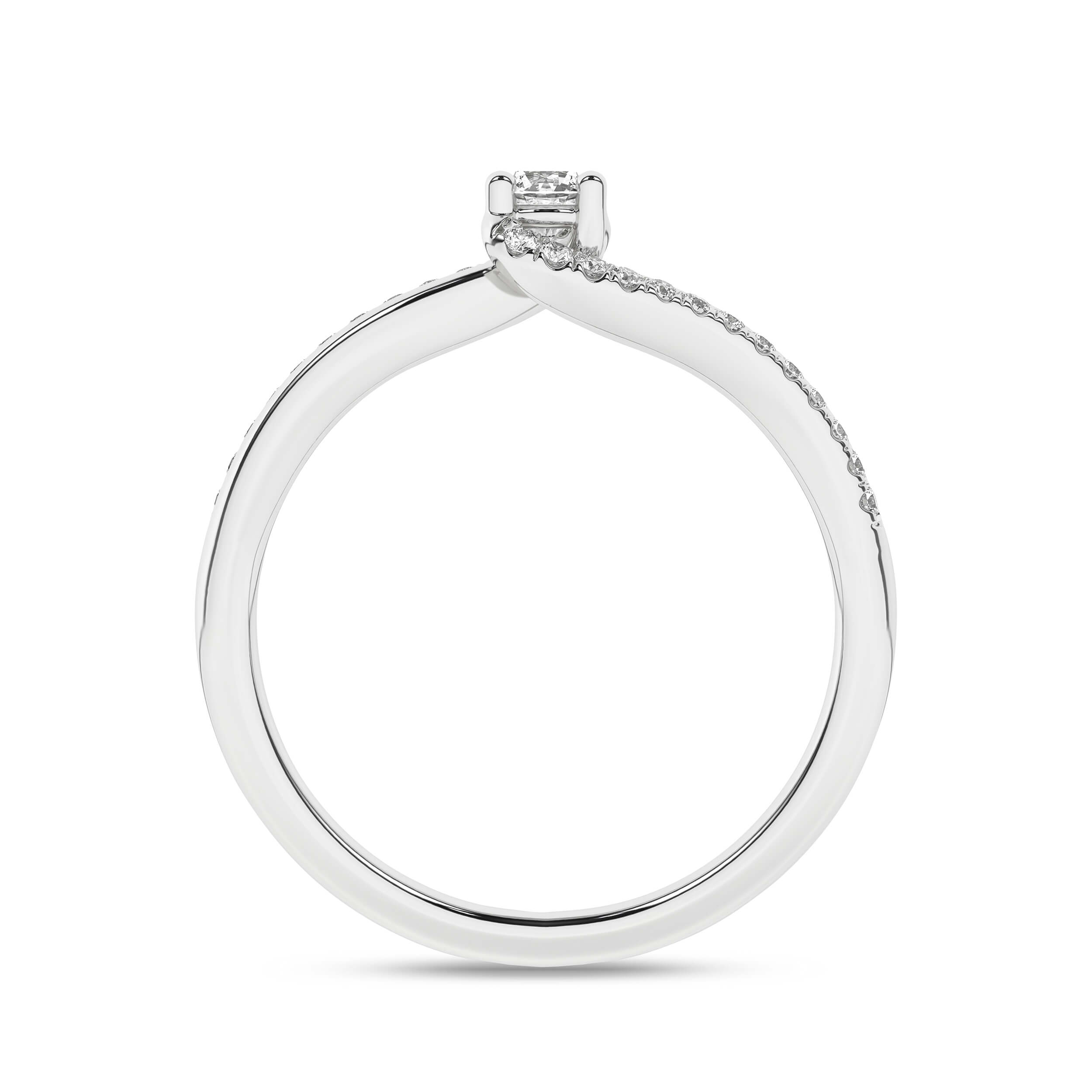 Inel de logodna din Aur Alb 14K cu Diamante 0.25Ct, articol RB17788EG, previzualizare foto 3