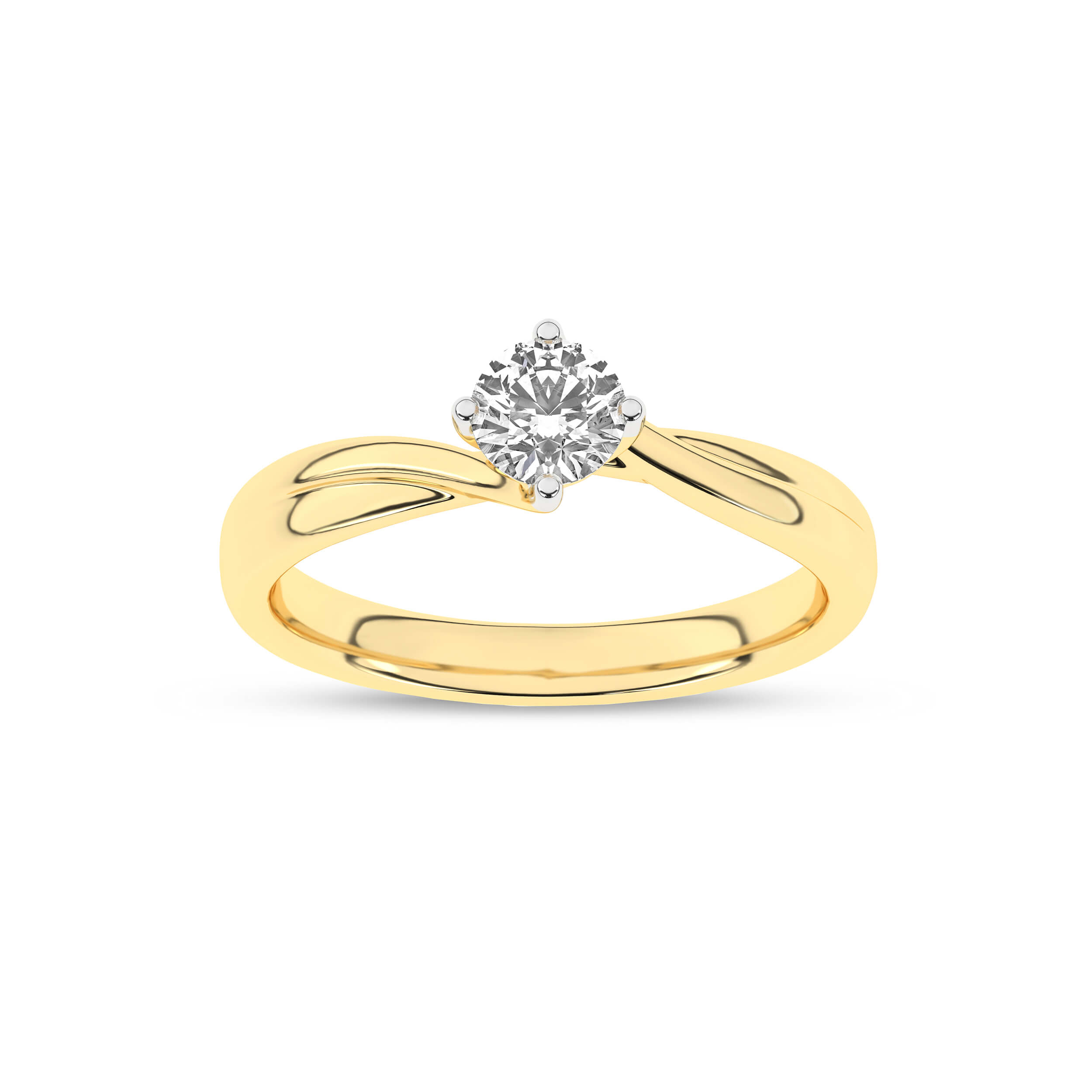 Inel de logodna din Aur Galben 14K cu Diamant 0.33Ct, articol MSD0391EG, previzualizare foto 3