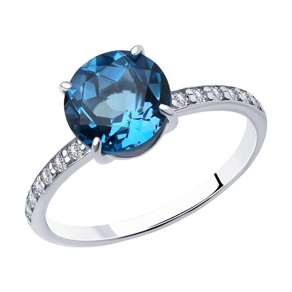 Inel din Argint cu Topaz si Zirconiu, articol 92012000, previzualizare foto 1