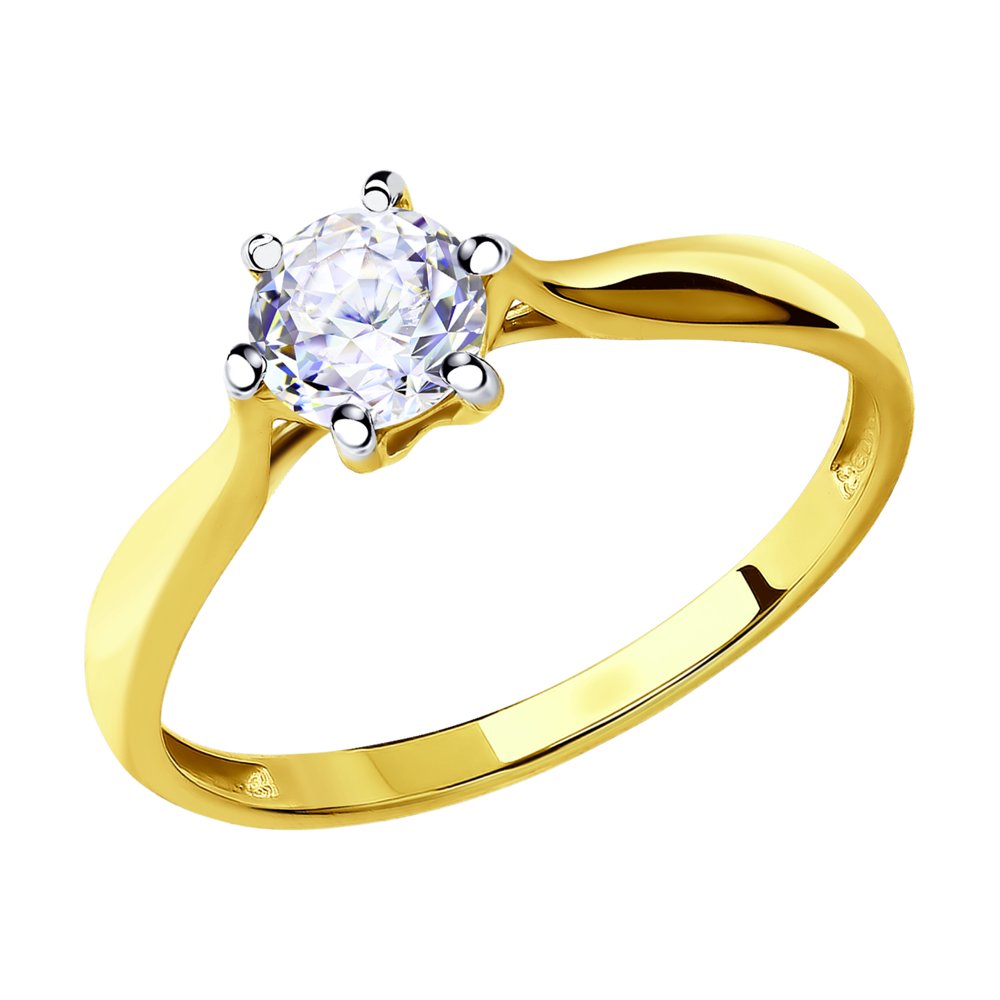 Inel din Aur Galben 14K cu Zirconiu Swarovski, articol 81010285-2, previzualizare foto 1