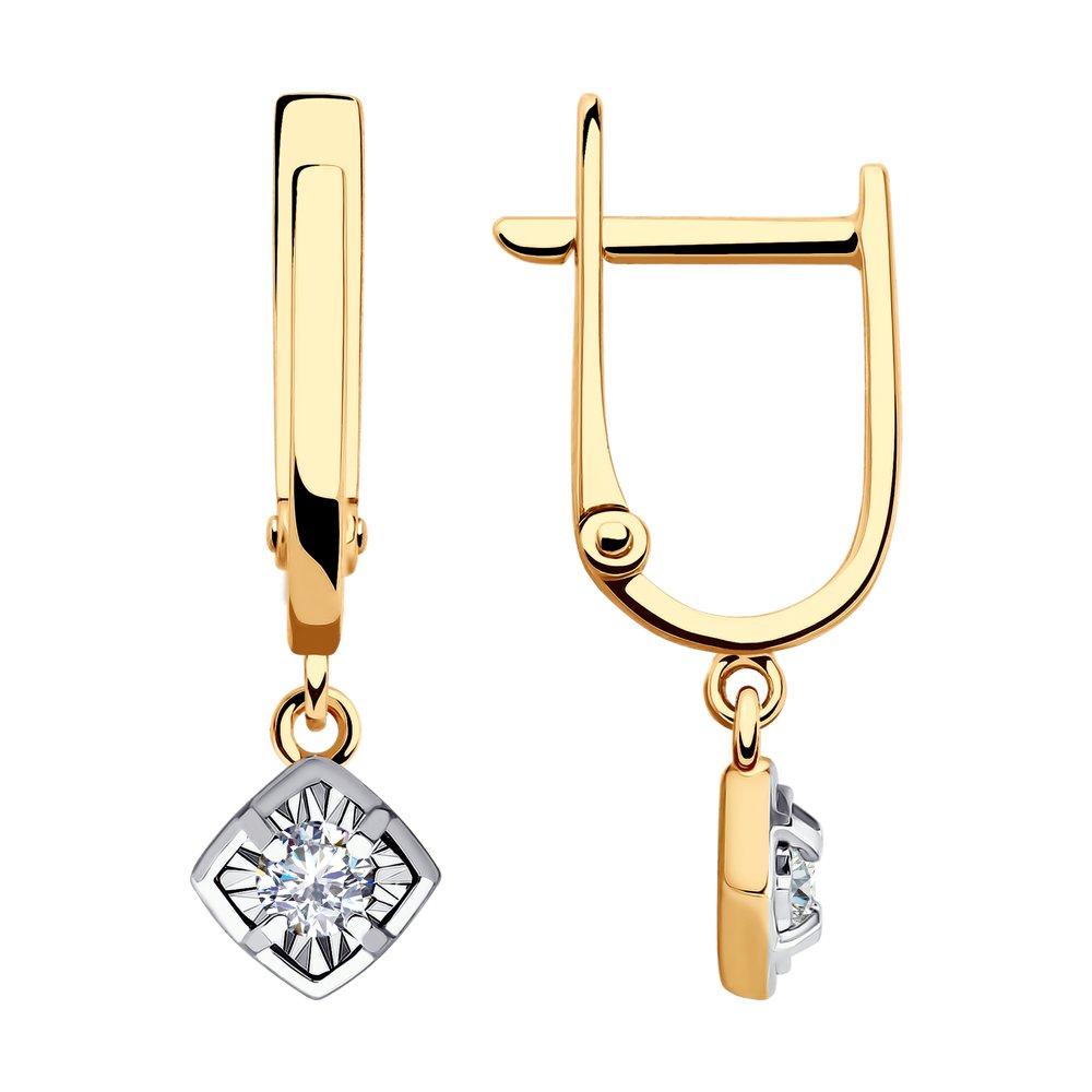 Cercei din Aur Roz 14k cu Swarovski, articol 81020559, previzualizare foto 1