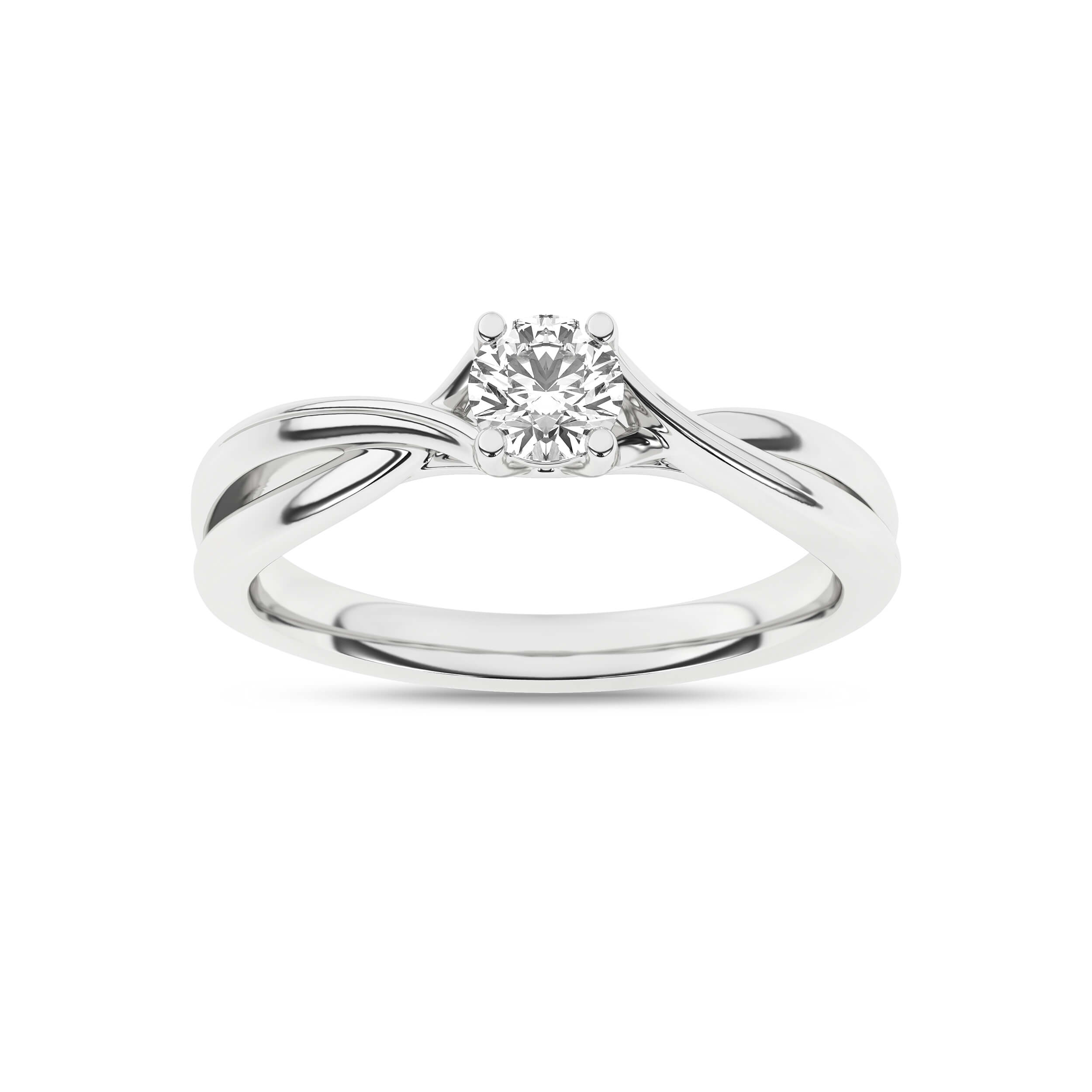 Inel de logodna din Aur Alb 14K cu Diamant 0.33Ct, articol RS1301, previzualizare foto 1