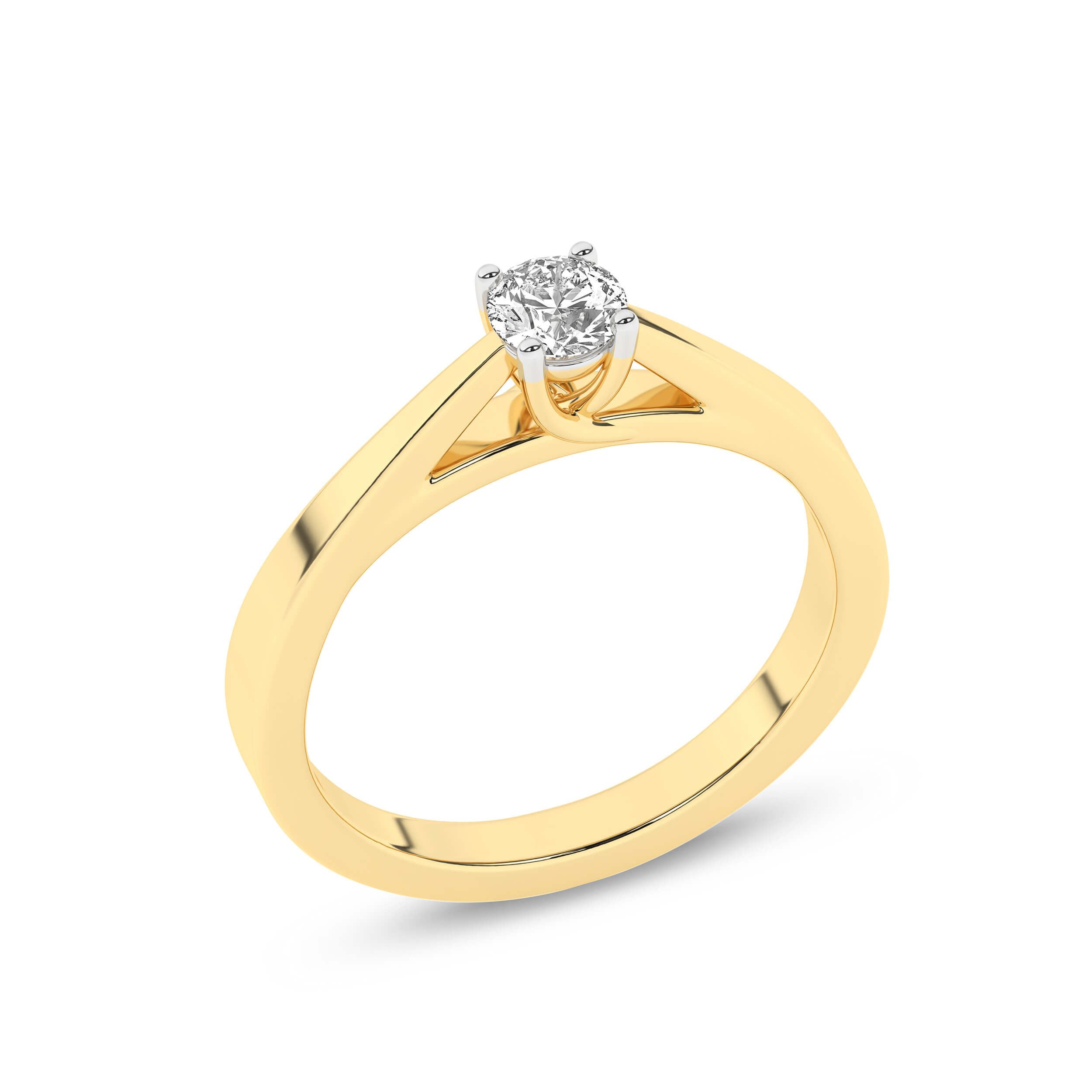 Inel de logodna din Aur Galben 14K cu Diamant 0.25Ct, articol RS1234, previzualizare foto 4