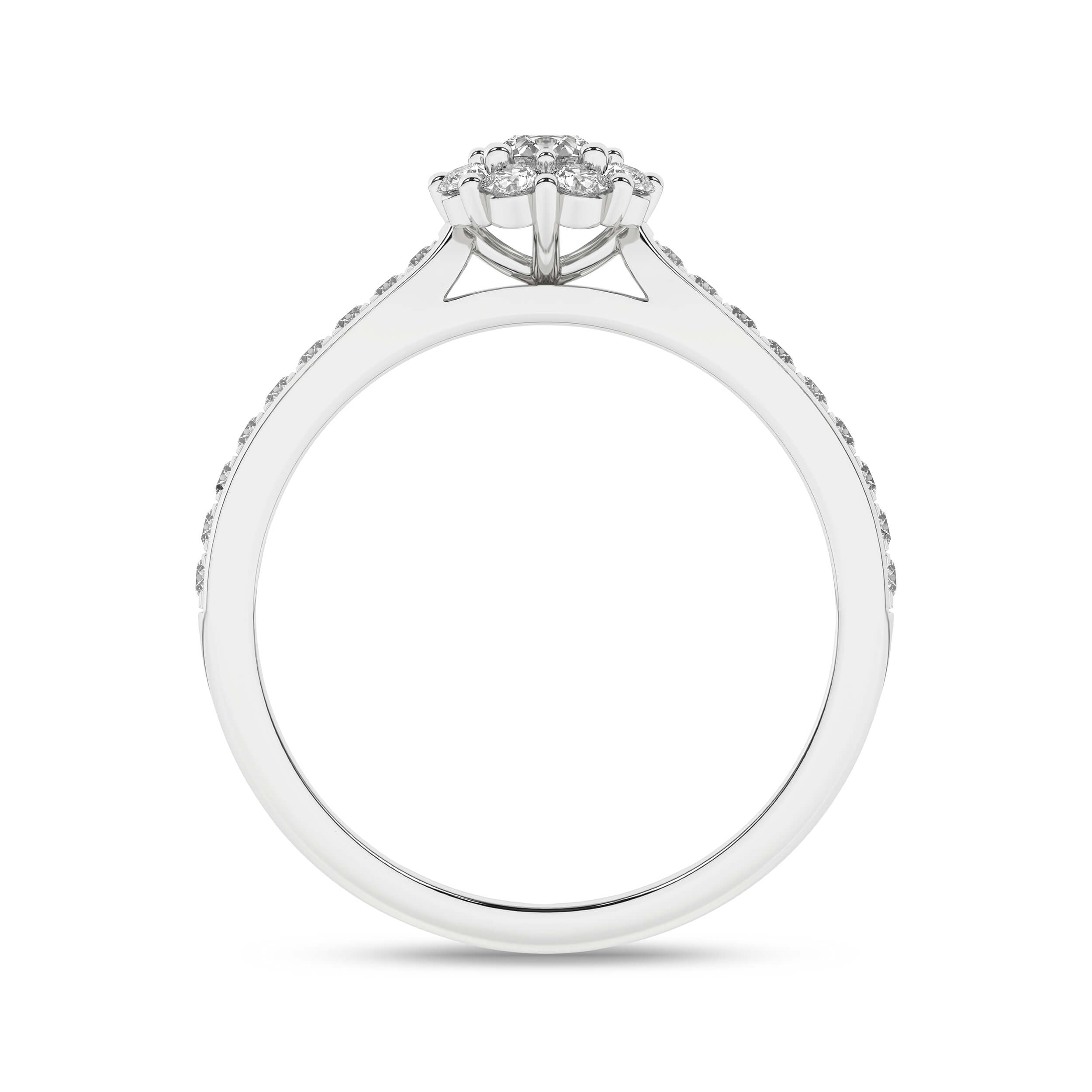 Inel de logodna din Aur Alb 18K cu Diamante 0.50Ct, articol RB9688EG, previzualizare foto 3