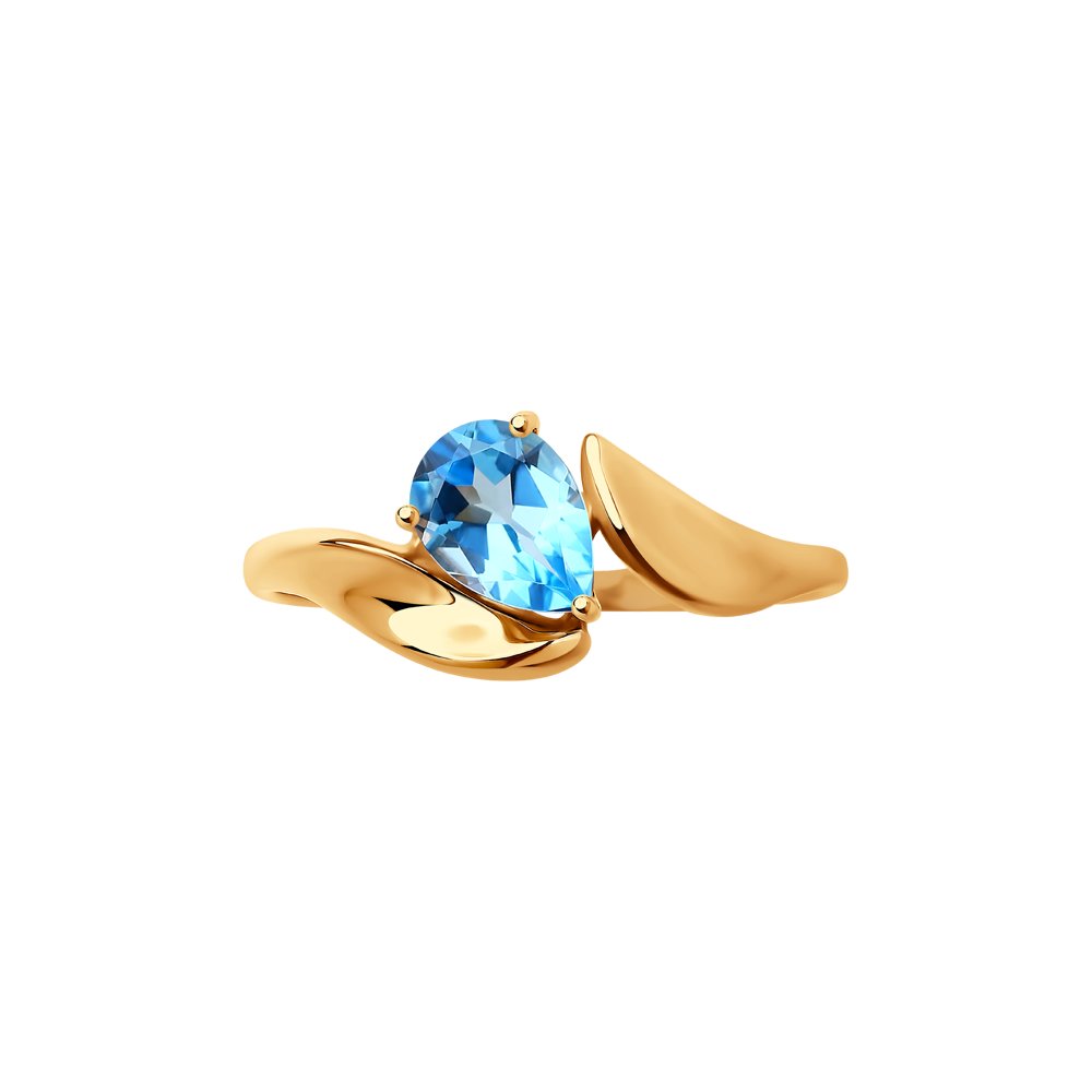 Inel din Aur Roz 14K cu Topaz, articol 714866, previzualizare foto 2