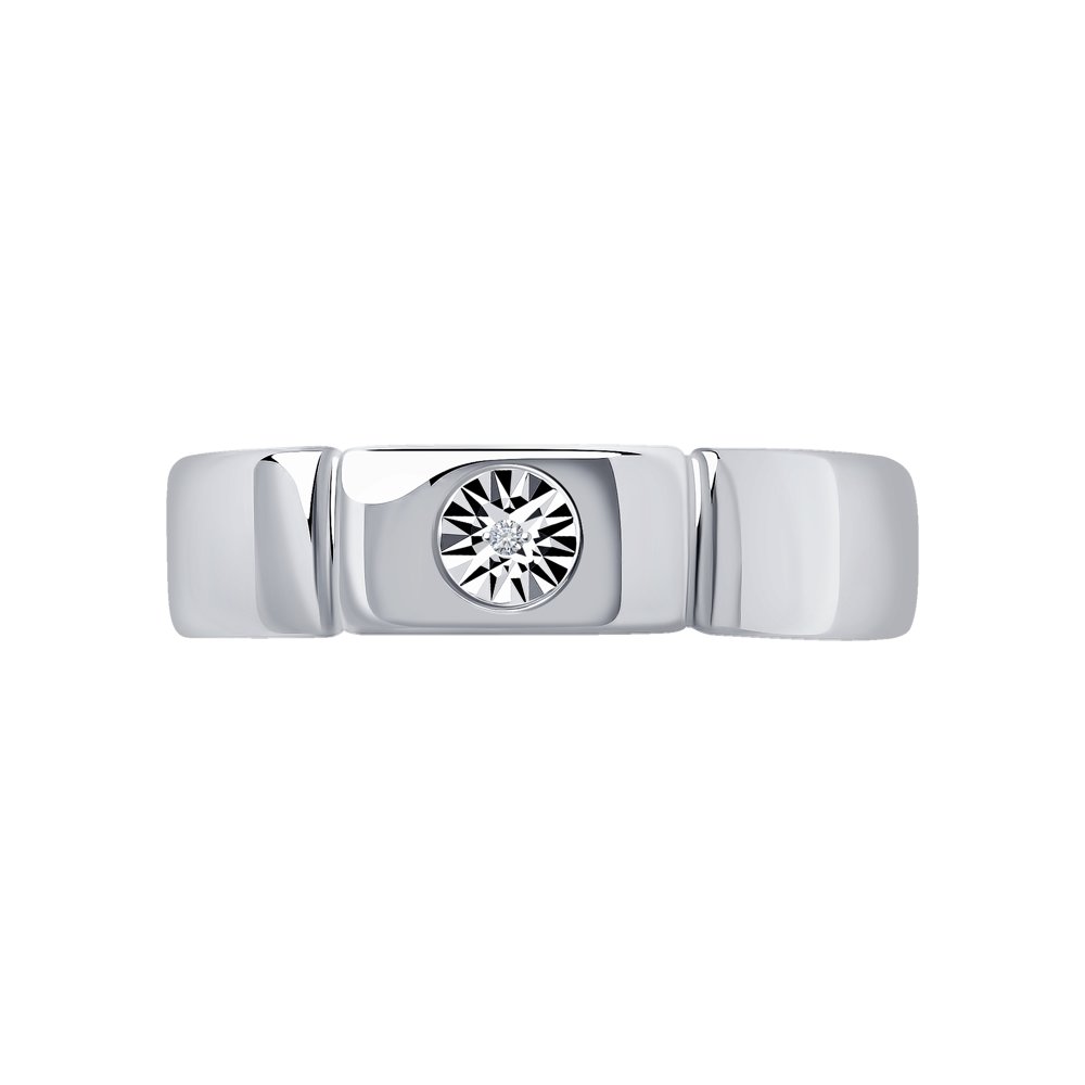 Inel din Argint cu Diamant, articol 87010051, previzualizare foto 2