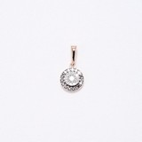 Pandantiv din Aur Roz 14K cu Diamante , articol 1030787, previzualizare video 1
