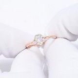 Inel din Aur Roz 14K cu Diamante si Opal, articol 6014167, previzualizare video 1
