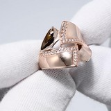 Inel din Argint Placat cu Aur cu Zirconiu, articol 93010862, previzualizare video 1