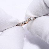 Inel din Aur Roz 14K cu Diamante, articol 1012163, previzualizare video 1