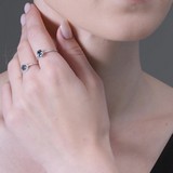 Inel din Aur Alb 14K cu Topaz si Zirconiu, articol 716693-3, previzualizare video 2