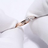 Inel din Aur Roz 14k cu Zirconiu, articol 018552, previzualizare video 1