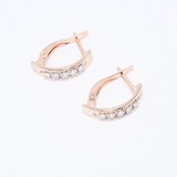 Cercei din Aur Roz 14K cu Zirconiu Swarovski, articol 81020426, previzualizare video 1