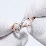 Inel din Argint placat cu Aur cu Zirconiu ""infinit"", articol 93010391, previzualizare video 1