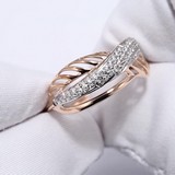 Inel din Aur Roz 14k cu Zirconiu, articol 018614, previzualizare video 1