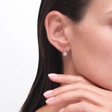 Cercei din Aur Roz 14K cu Zirconiu, articol 029207, previzualizare video 2
