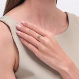 Inel din Aur Roz 14K cu Topaz si Zirconiu, Crisolit si Zirconiu , articol 716132, previzualizare video 2
