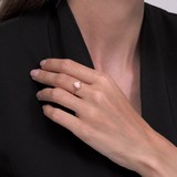 Inel din Aur Roz 14K cu Opal roz natural, articol 716445, previzualizare video 2