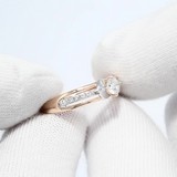 Inel din Aur Roz 14k cu Zirconiu, articol 017297, previzualizare video 1