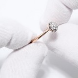 Inel din Aur Roz 14K cu Diamante, articol 1012158, previzualizare video 1