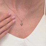 Pandantiv Cruce din Aur Roz 14k, articol 036062, previzualizare video 2