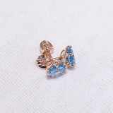 Cercei din Aur Roz 14K cu Topaz, articol 725028, previzualizare video 1