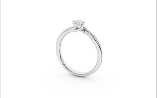 Inel de logodna din Aur Alb 14K cu Diamante 0.23Ct, articol MSD0344EG, previzualizare video 1