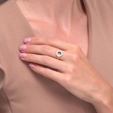 Inel din Aur Roz 14K cu Email, articol 018983, previzualizare video 2