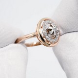 Inel din Aur Roz 14K cu Diamante, articol 1011910, previzualizare video 1