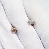 Cercei din Aur Roz 14K cu Diamante ”Inima”, articol 1021470, previzualizare video 1