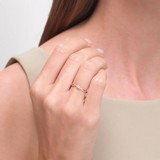 Inel din Aur Roz 14K cu Zirconiu, articol 018840, previzualizare video 1