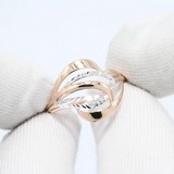 Inel din Aur Roz 14K, articol 017264, previzualizare video 1