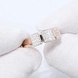Inel din Aur Roz 14K cu Diamante, articol 1011982, previzualizare video 1