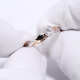 Inel din Aur Roz 14k cu Zirconiu, articol 018630, previzualizare video 1