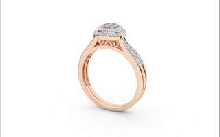 Inel de logodna din Aur Roz 14K cu Diamante 0.25Ct, articol RB13607, previzualizare video 1