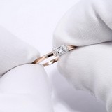 Inel din Aur Roz 14K cu Zirconiu, articol 018409, previzualizare video 1