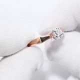 Inel din Aur Roz 14K cu Diamant, articol 1011734, previzualizare video 1