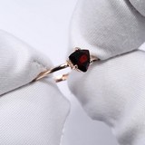 Inel din Aur Roz 14k cu Granat, articol 716116, previzualizare video 1