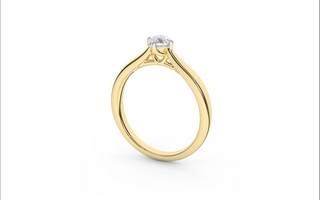 Inel de logodna din Aur Galben 14K cu Diamant 0.25Ct, articol RS1441, previzualizare video 1