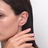 Cercei din Aur Roz 14K , articol 026578, previzualizare video 2